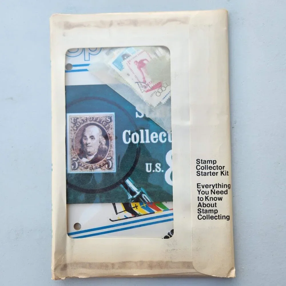 New Sports Stamp Collecting Kit Stamps Album book VINTAGE from the USPS United S